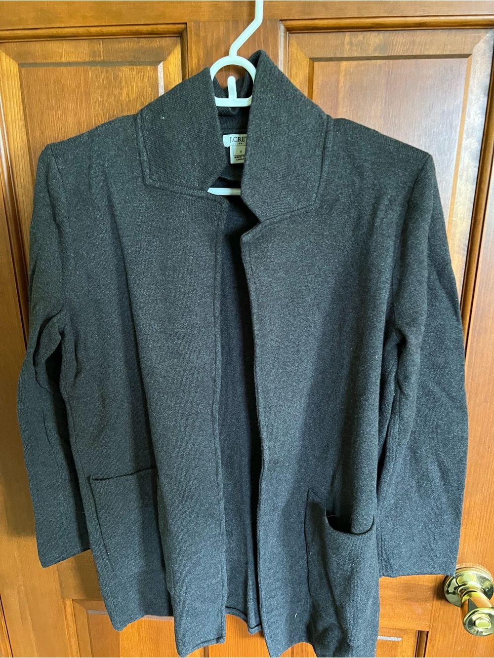 J. Crew Charcoal Gray Open-Front Coat